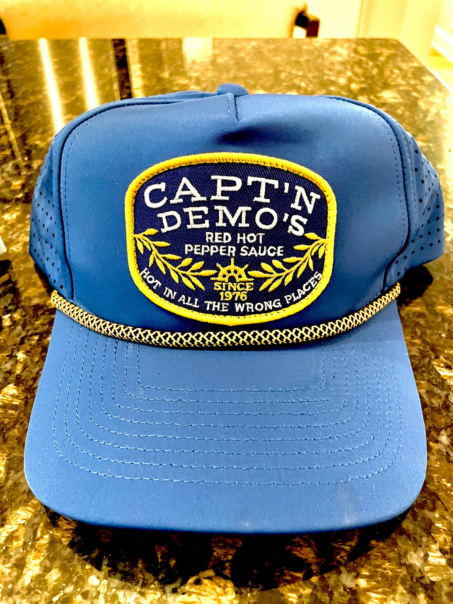 Nautical Golf Rope Hat- Sea Captain's Blue