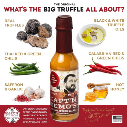 TRUF-FULL CASE - 12 BOTTLES OF CAPT'N D'S RED HOT TRUFFLE GOODNESS